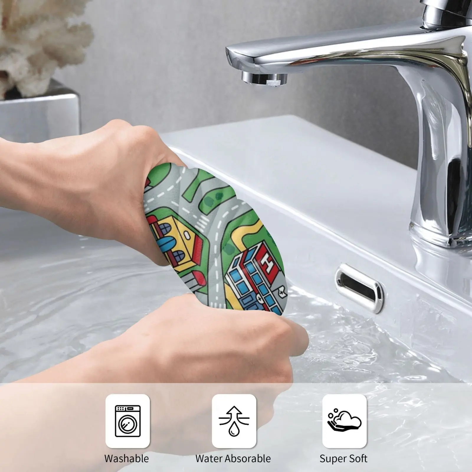 Car City Road 90s Nostalgic Toy Custom Towel Bath Towel 90s Kids Remember Nostalgia Nostalgic