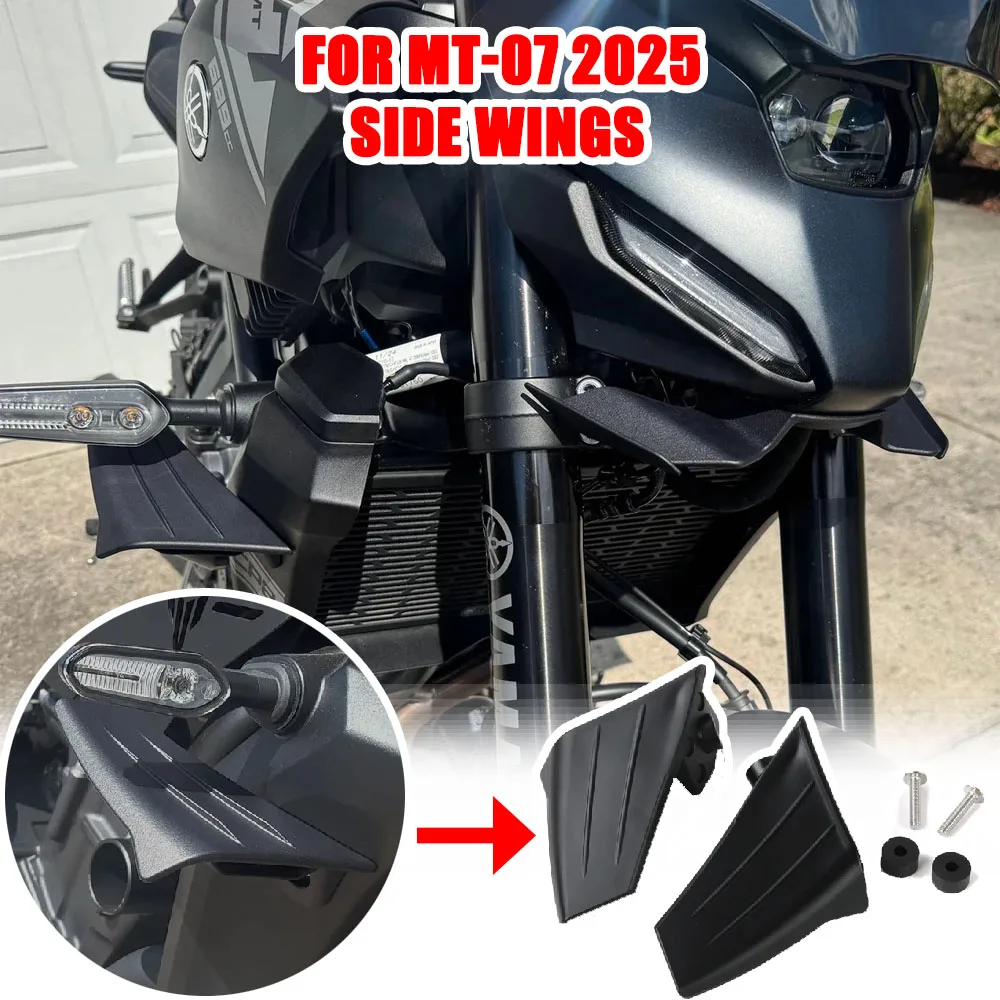 

100%New Accessories Wings Protection Tank Guard Apply To For YAMAHA MT-07 MT07 2025 2026 Motorcycle Fuel Tank Side Wings Spoiler