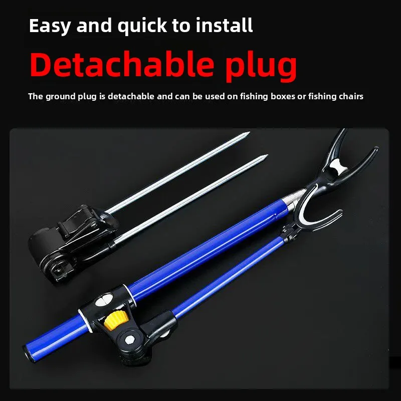 Stainless Steel Fishing Rod Holder, Multifunctional Ground Insert Pole Stand, Platform Rod Pod Support for Hand Pole