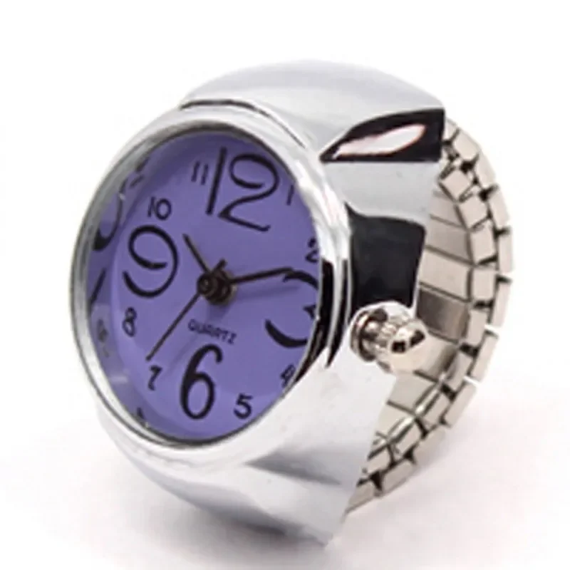 Vintage Punk Finger Watch Mini Alloy Ring for Couples