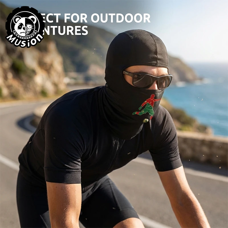 Musion Balaclava Mask 2026 Football Street Hip Hop Printed Windproof Sunscreen Breathable Camping Outdoor Hat
