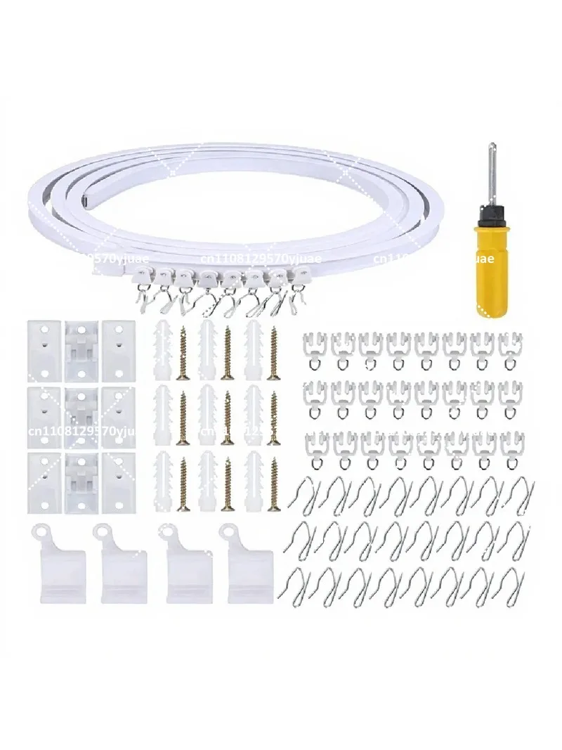 Flexible Ceiling Curtain Rail 5 Metre Bendable Track for Curtains, Easy to Install