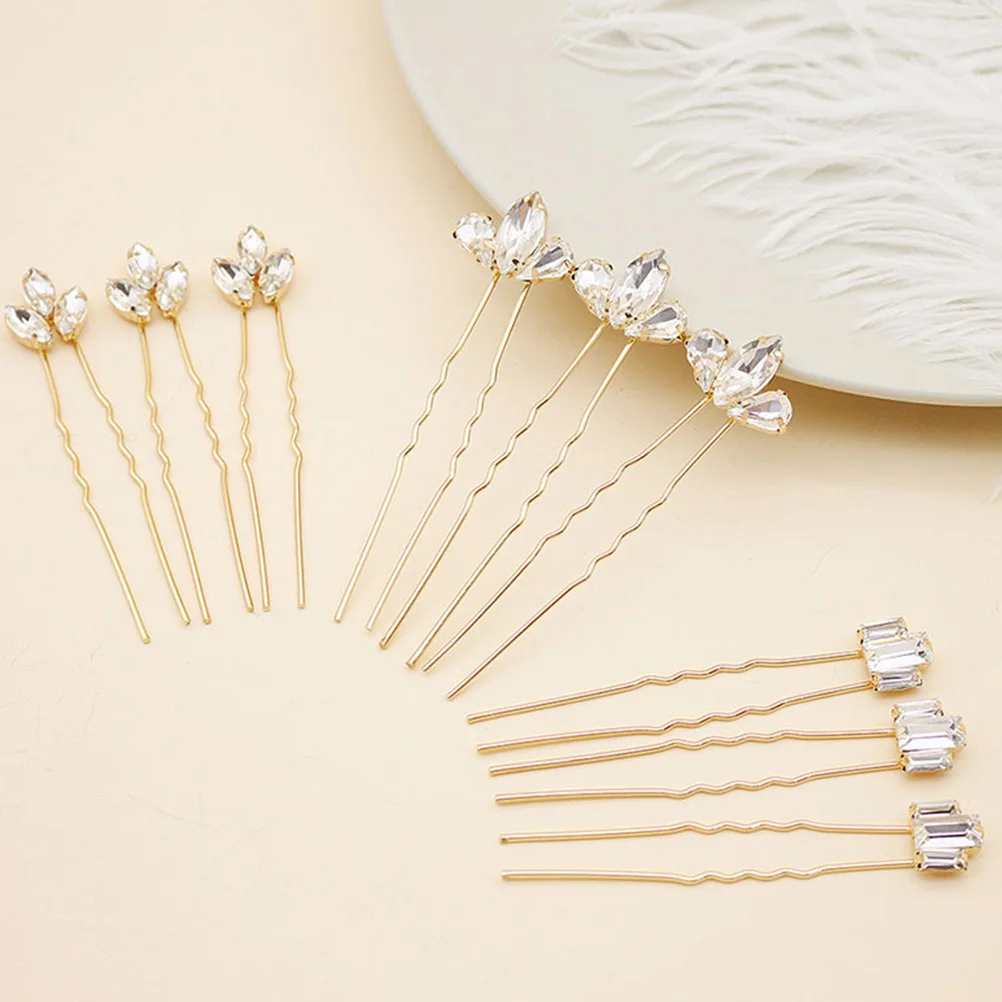 

1Set Bridal Hairpins Rose Gold Wedding Hair Clips Alloy Headwear Bride Hair Piece for Weddings Engagements Special Occasions