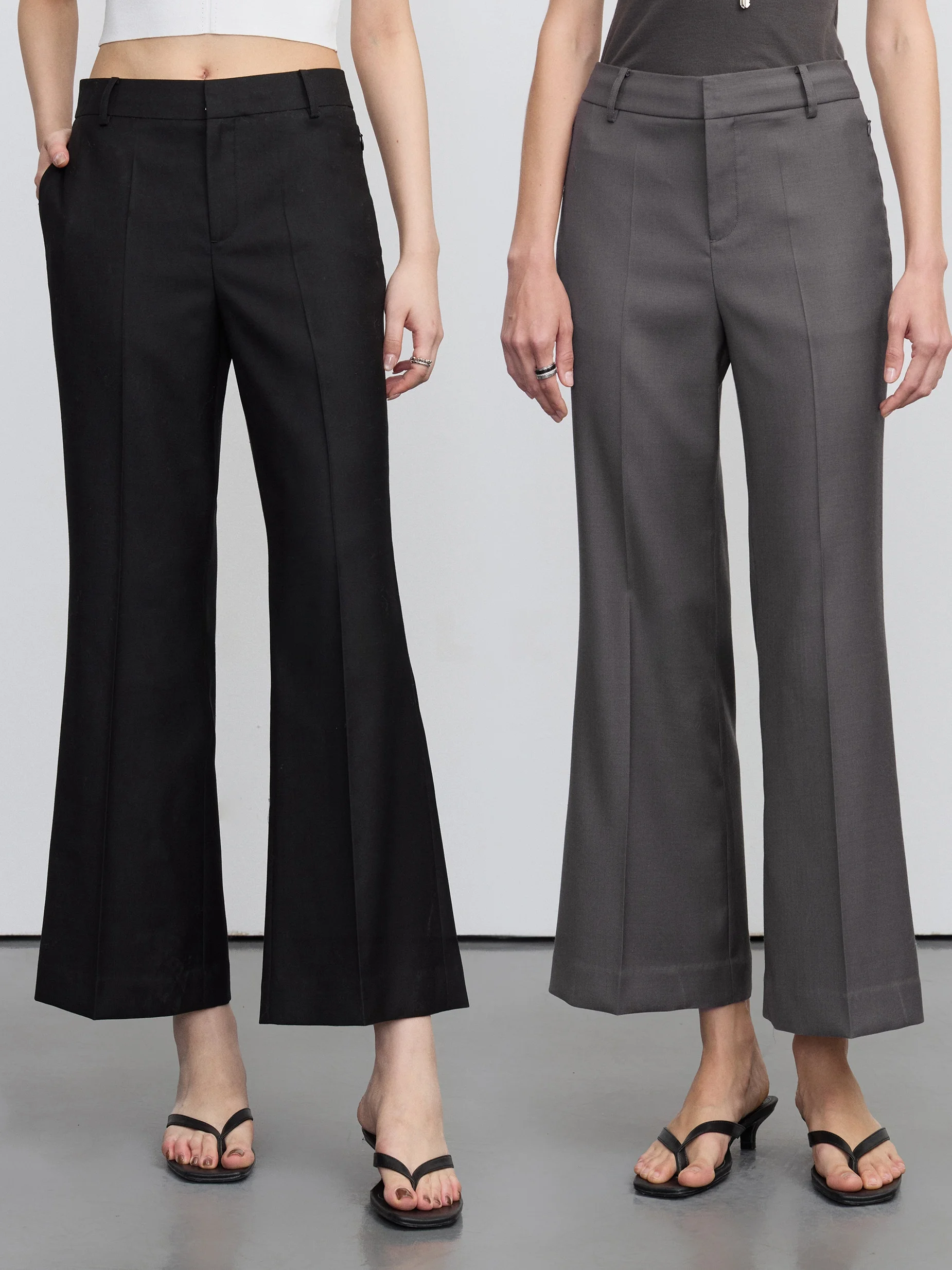 

Брюки Soulkiss: мгновенно превращающиеся в бамбуковые, с прочной тканью, устойчивой к сминанию, из австралийской шерсти, с высокой талией, расклешенные, для костюма.