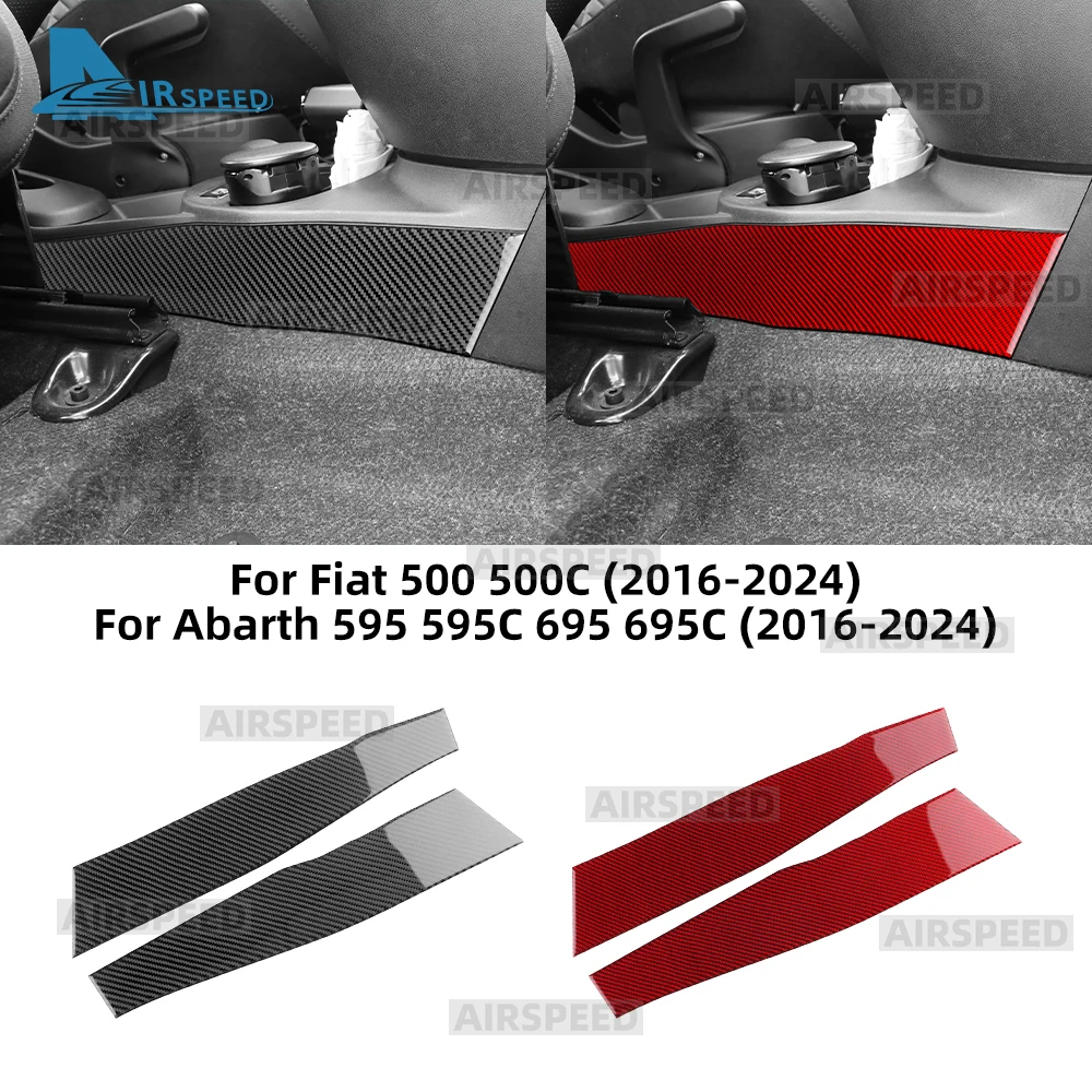 

Soft Carbon Fiber Gear Shift Cup Holder Side Panel Trim for Fiat 500 2016 2017 2018 2019 2020-2024 Abarth 595 695 Accessories