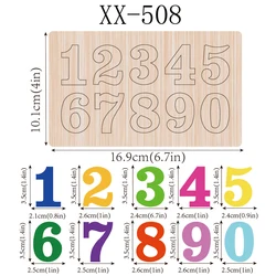 1 Piece Digital Number Wooden Cutting Die Multi-Size for Most Cutting Machines Suitable for Christmas Crafting