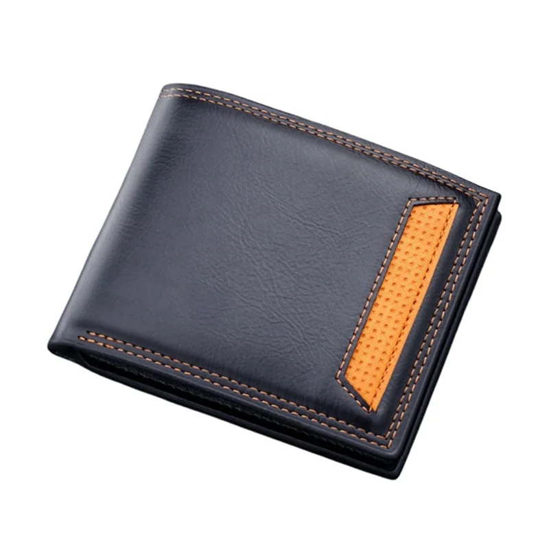 

ABRT-2X Wallet For Men Wallet Men's Wallet Short Wallet Leather Wallet Men Men's Leather Wallet Purse Men(Black)