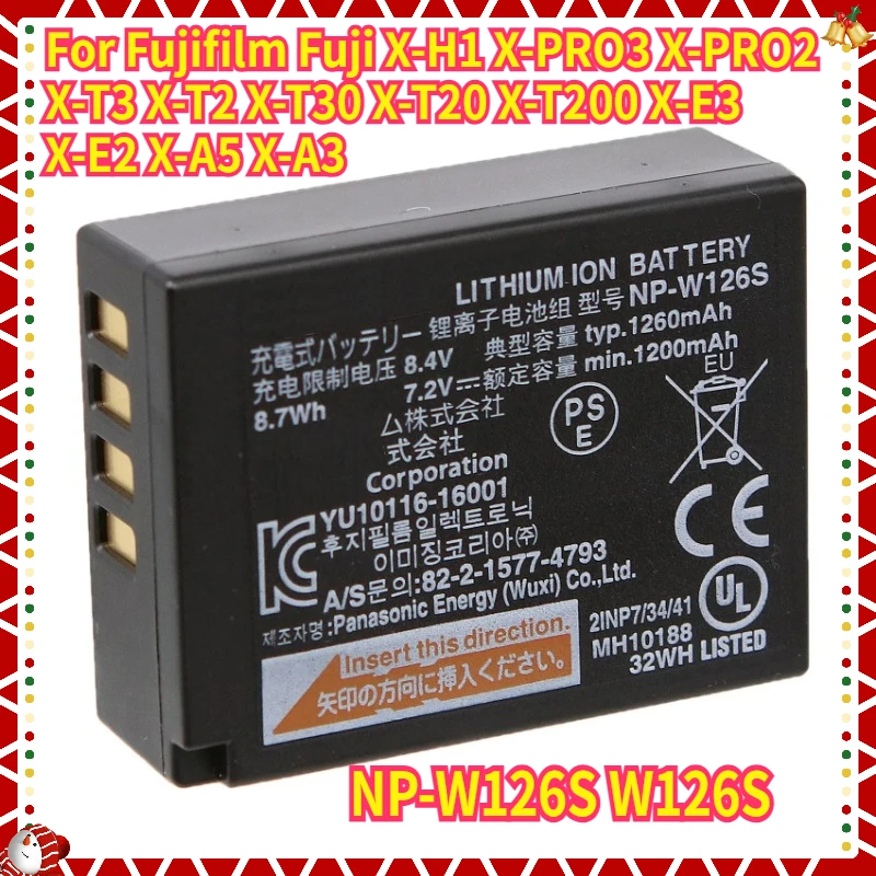 

NP-W126S W126S Camera Battery for Fujifilm Fuji X-H1 X-PRO3 X-PRO2 X-T3 X-T2 X-T30 X-T20 X-T200 X-E3 X-E2 X-A5 X-A3