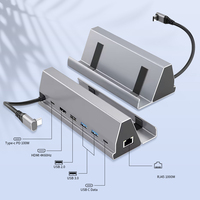 7 in 1 USB 3.0 Type C Hub Docking Station with 4K HDMI RJ45 USB 2.0 Port USB C Multi-hub Splitter For Macbook Pro Computer PC