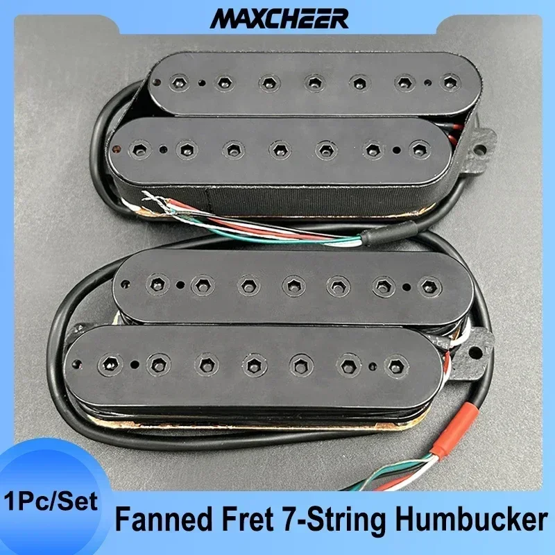 Fanned Fret 7-String Humbucker Pickup 4 Conductor Cable Output Coil Splitting N-8.8K/B-14.2K Headless Guitar Pickup Parts