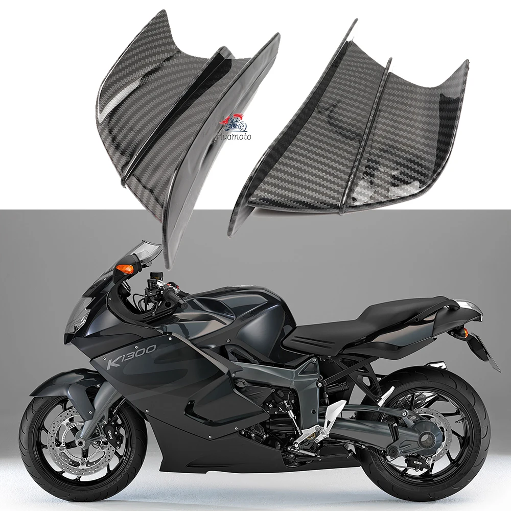 For BMW K1200s K1200r Sport K1200gt K1300s K1300r K1300gt Fairing Winglet Aerodynamic Wing Deflector Spoiler Accessories 1 Pair