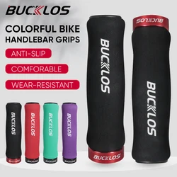 BUCKLOS Bicycle Grips MTB High Density Sponge Handlebar Cuffs Anti-skid Shock-absorbing Soft Bike Grip Ultraight Cycling Parts