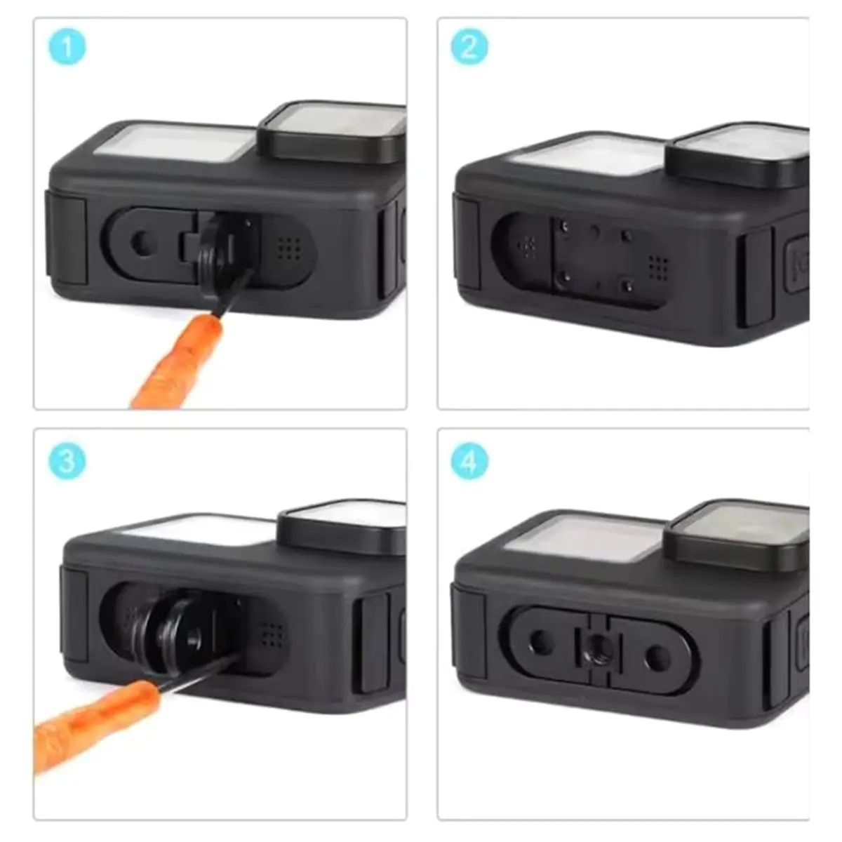 Metal Tripod Mount Adapter for 13 12 Mount Base Action Camera 1/4'' Hole Tripod Monopod Adapter Accessories