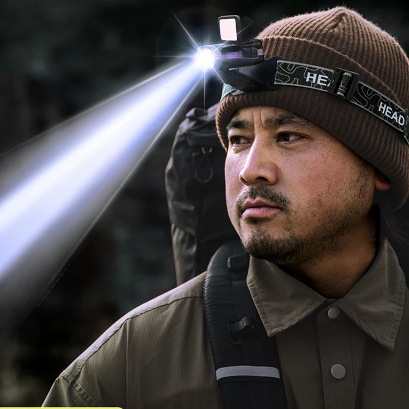 

‌Ultra Bright Rechargeable Headlamp 1000LM Hands-Free Light for Fishing Hiking Camping 3H Long-Lasting Battery