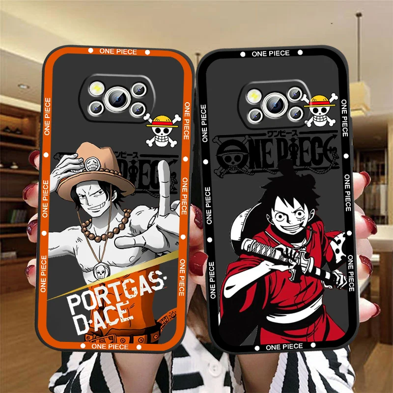 One Piece Nami Usopp Cute For Xiaomi Mi Poco F5 F4 F3 X6 X5 X4 X3 M6 M5 M5S M4 M3 C65 Pro GT NFC 5G Black TPU Phone Case