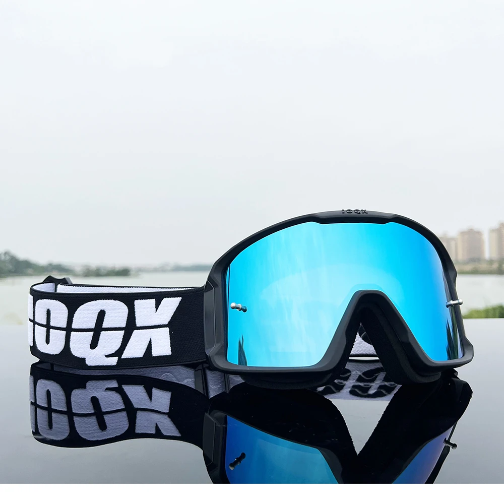 IOQX-gafas de sol de doble lente para motocicleta, lentes protectoras de seguridad para Motocross, casco de visión nocturna MX, gafas de conducción