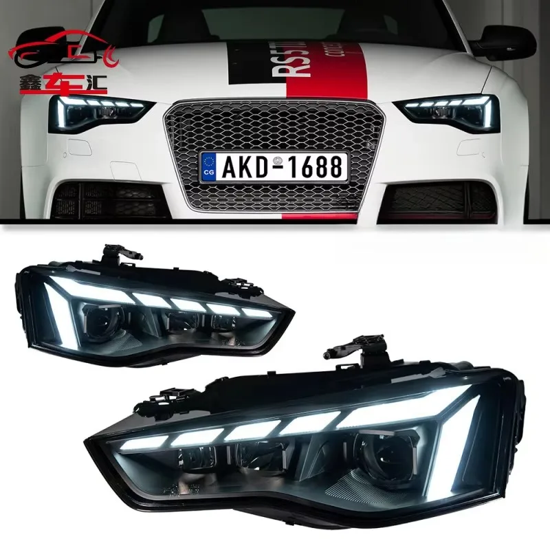 

XCH Suitable for 2012-2016 Audi A5 headlight assembly upgrade to S5 LED daytime running lights and sequential turn signals.
