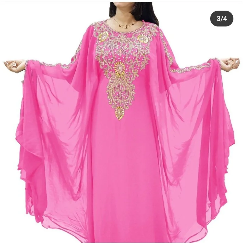 Women's Kaftans Farasha Abaya Dress Dubai Morocco Long Dress European and American Fashion Trend