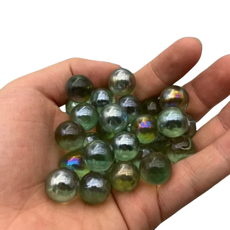 50Pcs 14mm Glass Marbles Balls Charms Clear Pinball Machine Home Decor for Fish Tank Vase Aquarium Toys for Kids Children