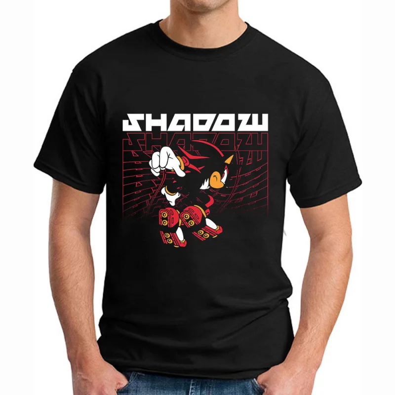 

0308 Sonic Shadow The Hedgehog Character Anmie Graphic T-Shirt Y2K clothes Cute Cartoon print Short Sleeve tee All size tops