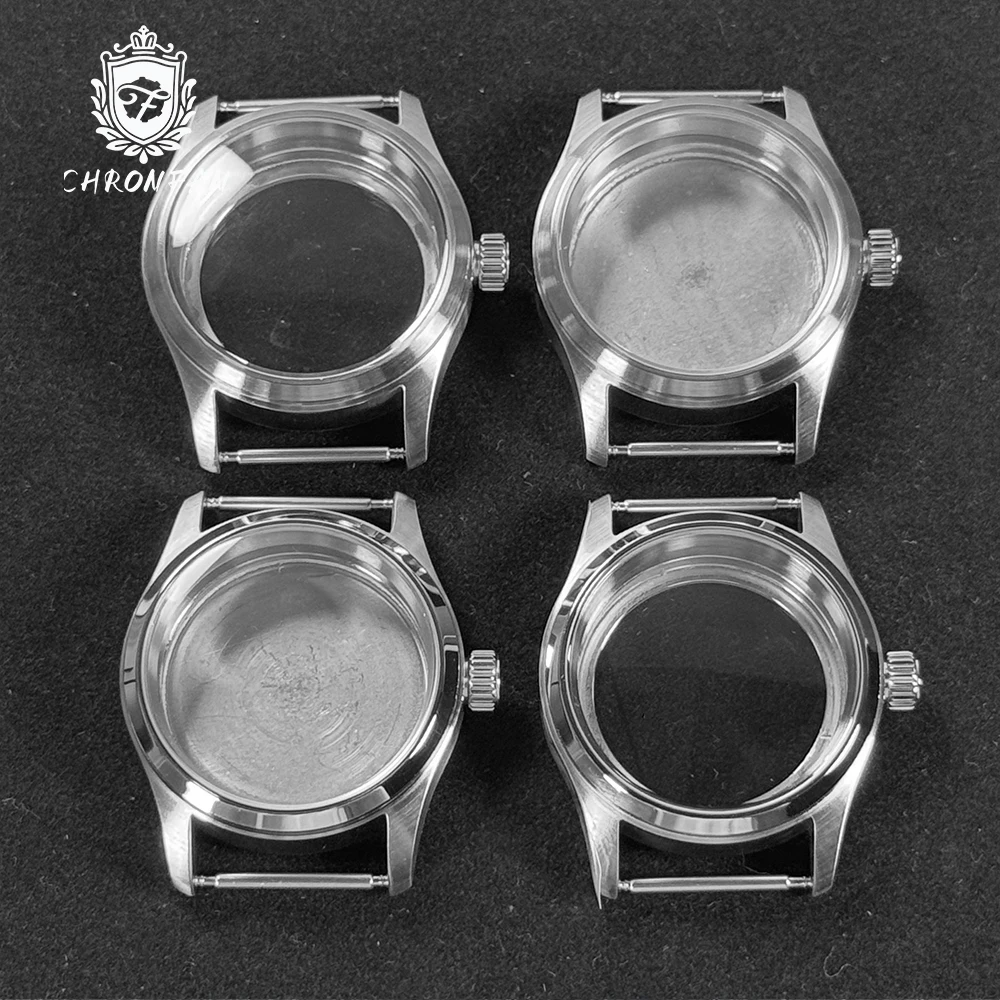 CHRONFAN Pilot Little Prince 36/39mm Arched Glass brushed stainless steel case Sapphire Glass 20ATM Fit NH35 NH35A NH36 Movement image 3
