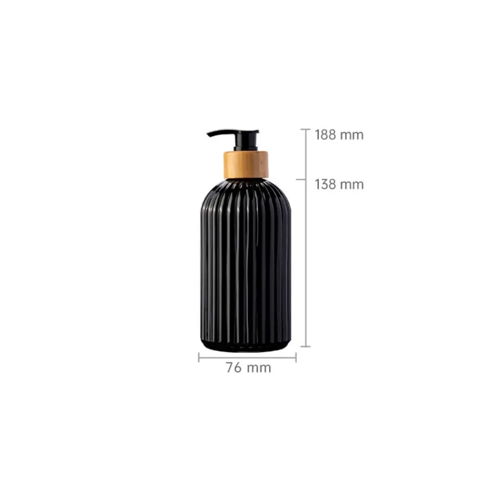 with Bamboo Pump Soap Dispenser New Empty Strip Storage Jar Refillable High-Capacity Bathroom Tool Conditioner