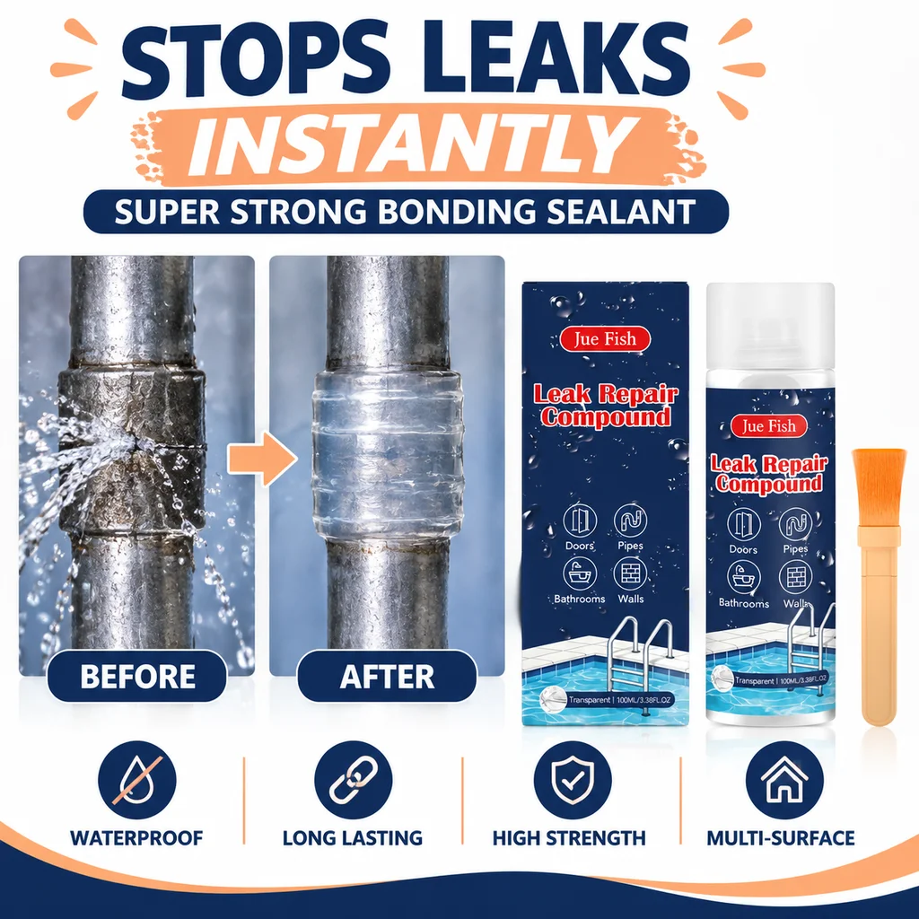 Waterproof Leak Repair Sealant Super Strong Bonding Quick Seal Crack Leak Long-Lasting Barrier Pipe Wall Bathroom Indoor Outdoor