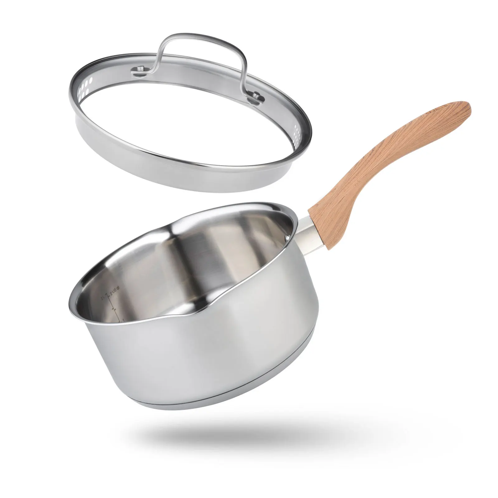 

2 Pcs Wood Grain Pot Handle Universal Replacement Ergonomic Anti Scald Cookware Handle Detachable Wok Frying Pan