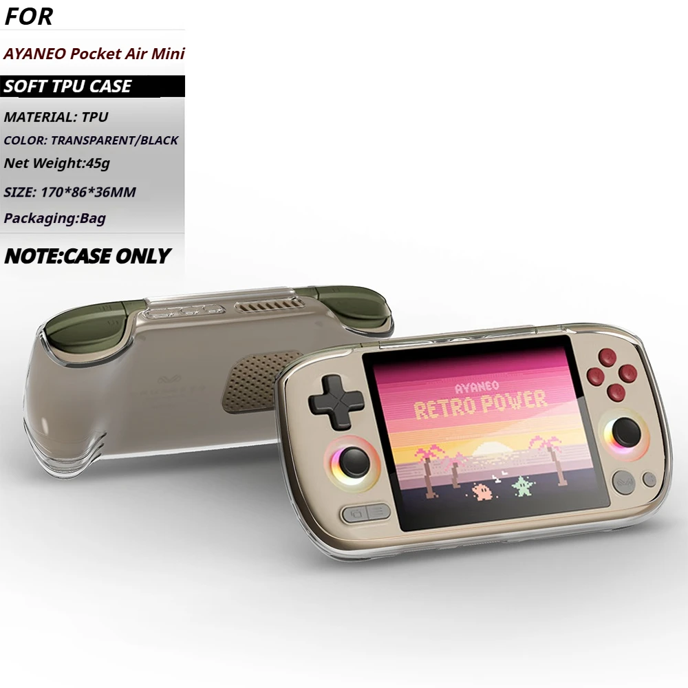 For AYANEO Pocket Air Mini TPU Case Anti-Drop Wear-Resistant Waterproof Game Controller Protective Handle Cover Game Accessories