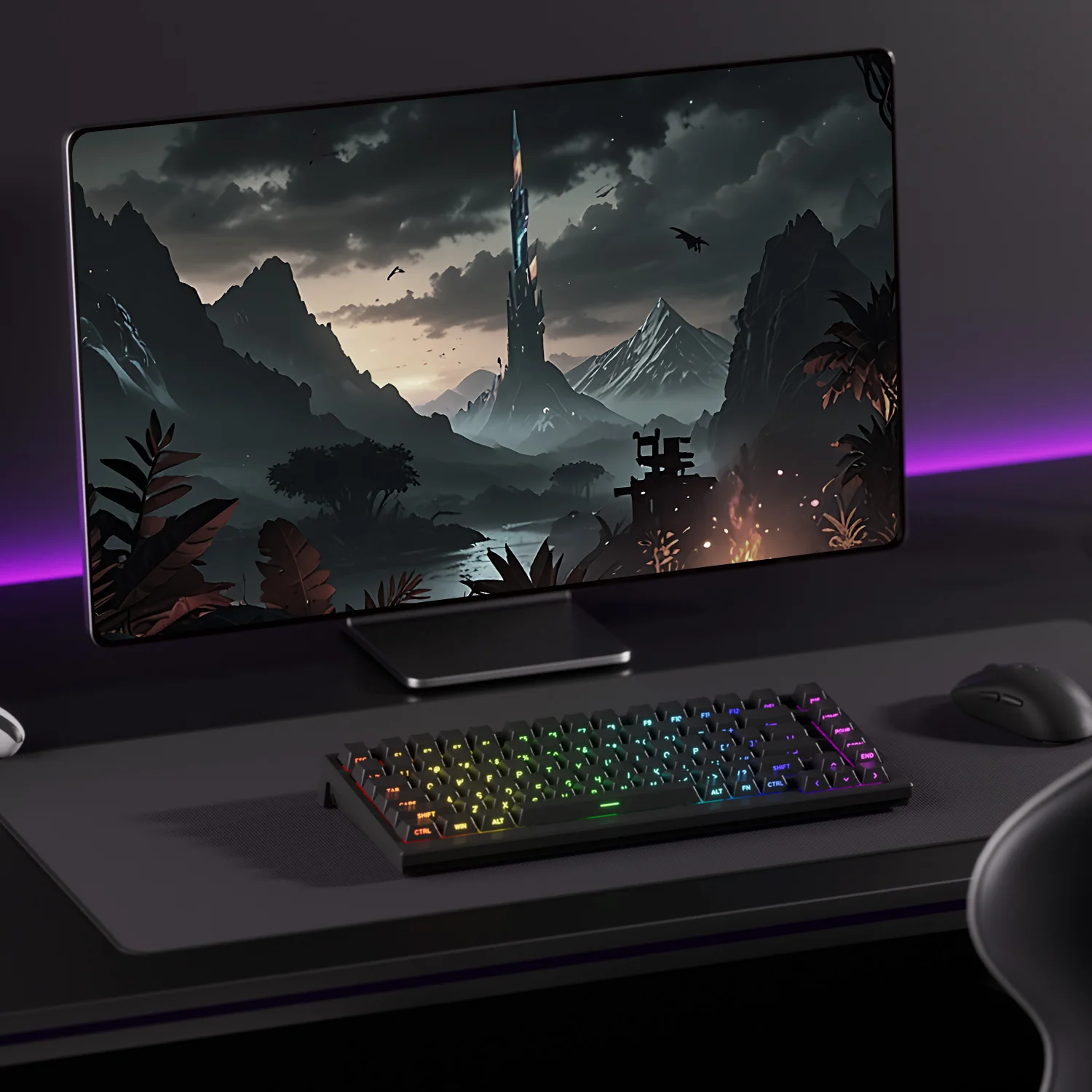 AKKO TAC75 HE Magnetic Switch Keyboard 75% Gaming Keyboards Rapid Trigger 0.005mm 8K RGB Wired Esports Custom Keyboard for Gamer