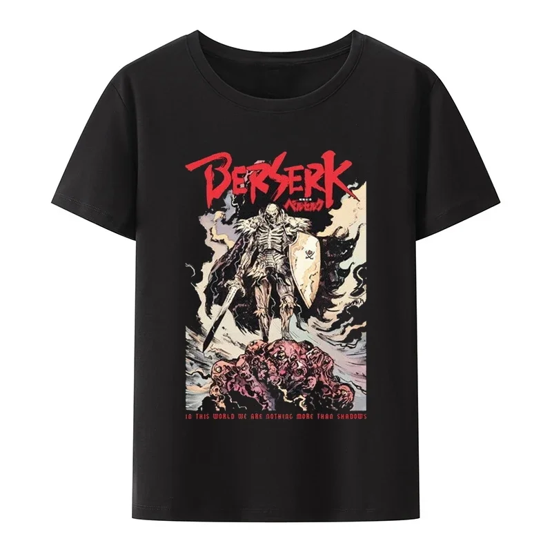 

Berserk T-Shirt Men Women 100% Cotton Plus Size Oversized Streetwear Daily Casual Graphic O-Neck Japanese Anime Cool Unisex Tees