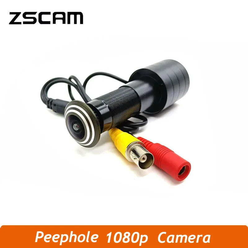 1080P CCTV AHD/TVI/CVI/CVBS 4 In 1 Peephole Mini Home Video Door Hole Camera 1/3 CMOS Chip Low Light 0.01 Lux Wired Security Cam