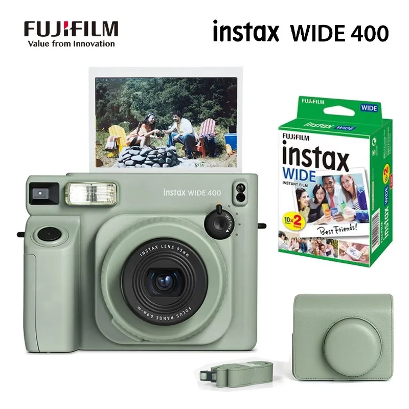 Original Fujifilm Instax Wide 400 cámara instantánea película actualización de cámara papel fotográfico opcional y bolsa para cámara ﻿