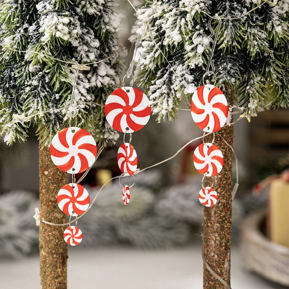 Christmas Celebration 3.5*9.5cm 1.4*3.7 Inches Candy Ornaments Holiday Tree Accessories 12 Piece Set Charms For Gifts