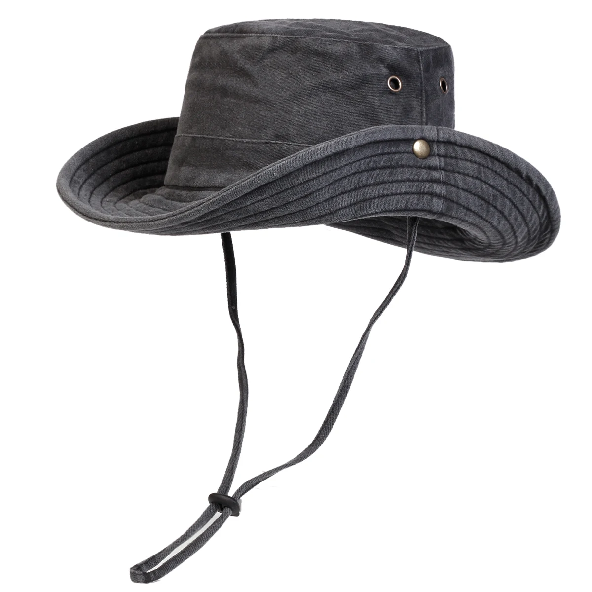 Men Big Eaved Washed Bucket Hats Fishermen Caps Outdoor Casual Cap Men Sunscreen Hat