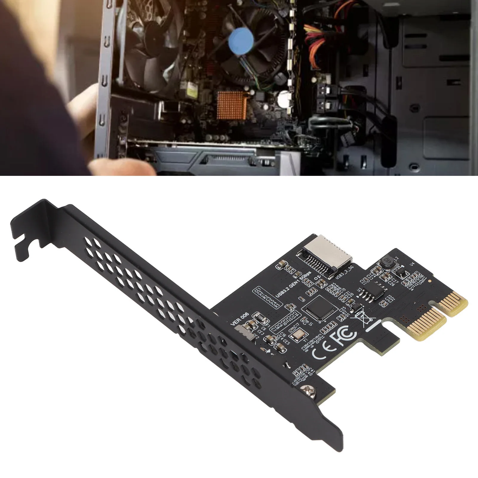 

USB3.2 PCI E Riser Card Support 5G 480M PCI E To Type E Riser Card Double Metal Plastic Fast for PC