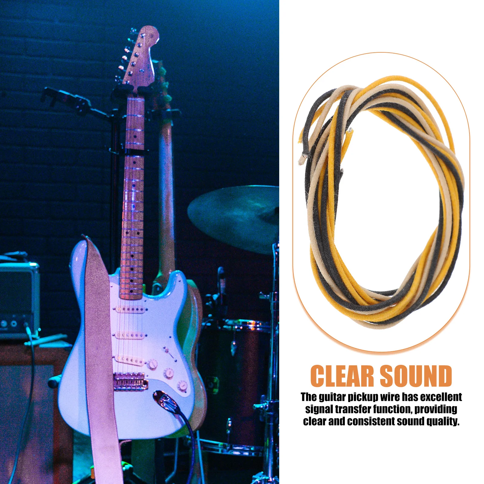 

3pcs Replacement Electric Pickup Cables Replacement Wire Pickup Supplies Guitar Wire Repair Kit Durable Lightweight