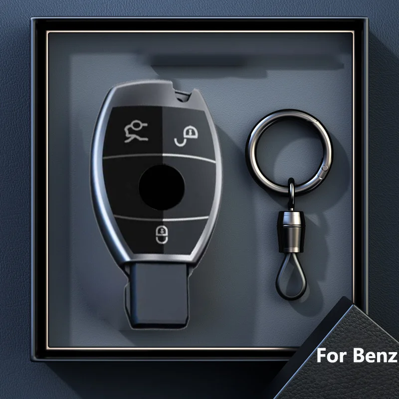 Titanium Gray Remote Car Key Case Cover for Mercedes Bnez CLA GLC GLA GLK W203 W210 W211 W204 W176 A B C R Class AMG Accessories view 3