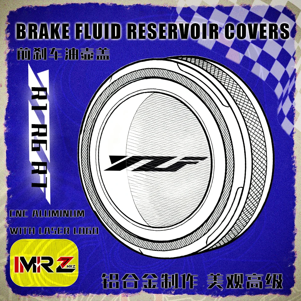 

2026+ FOR YAMAHA YZF R1 R1M R6 R7 YZFR1 YZFR1M YZFR6 YZFR7 Parts Motorcycles CNC Front Brake Fluid Reservoir Oil Cap Cup Cover