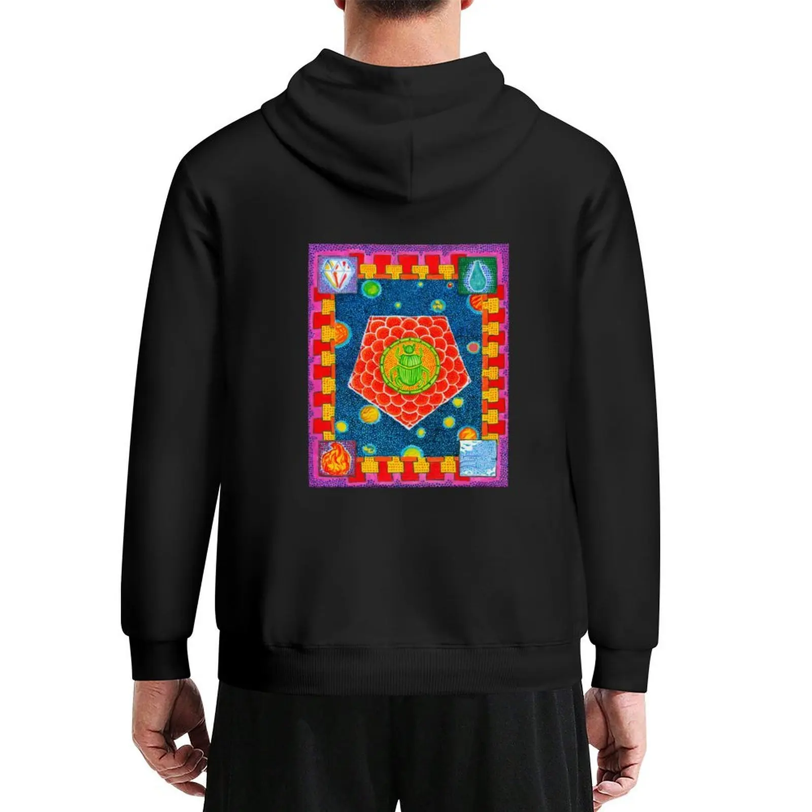 

Four Elements Mandala Hoodie men's sweat-shirt men clothing clothes for men hooded shirt hoodie streetwear