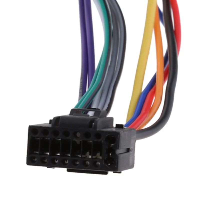 Adaptador de arnés de cables de 1/2 piezas para Kenwood/JVC, Conector de Radio estéreo para coche, 16 Pines, nuevo