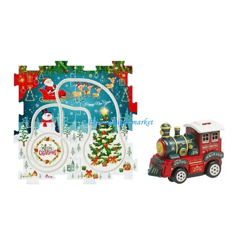 090B Kids Adventure Puzzle Track Toy Set Interactive Train Game for Children 3+