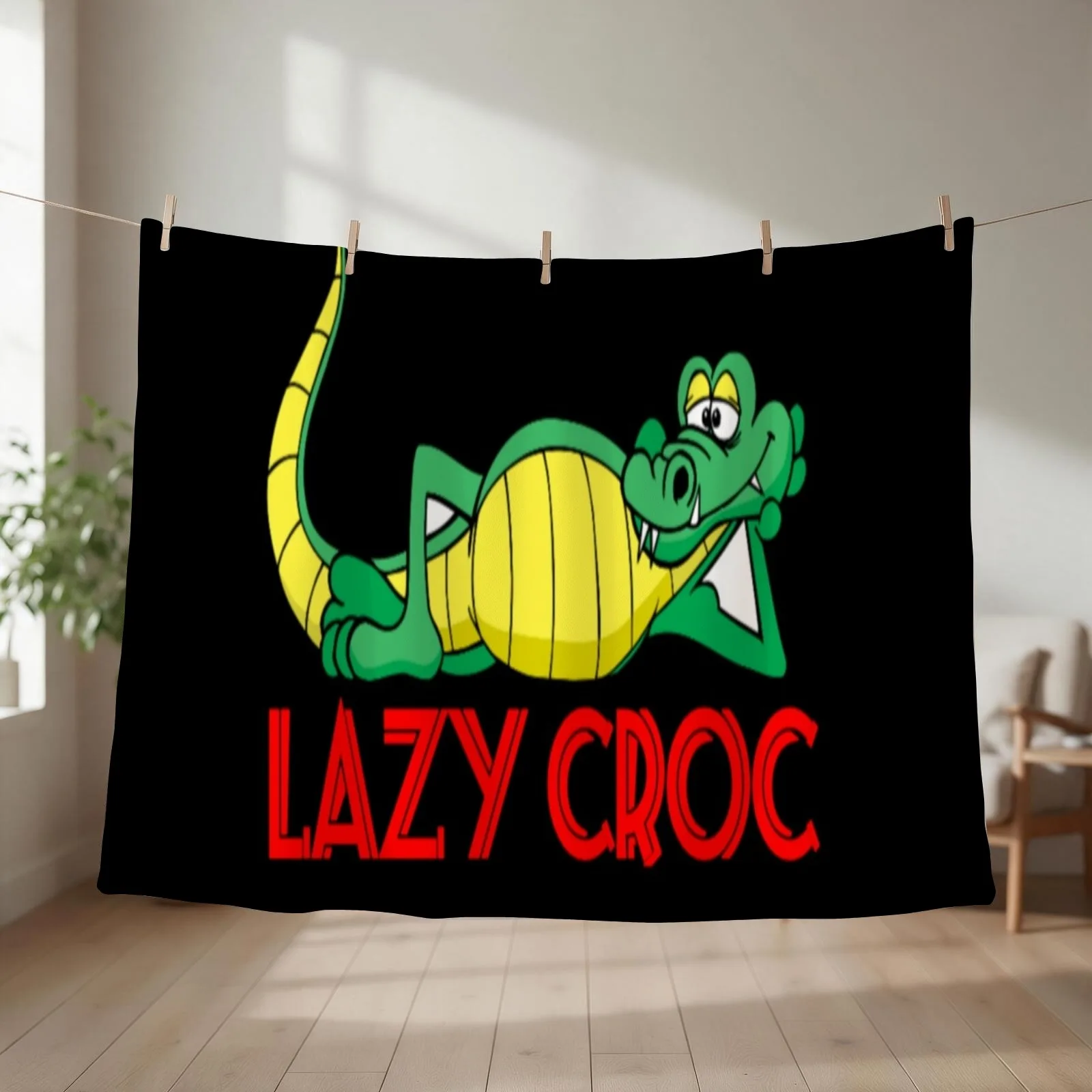 Lazy croc Throw Blanket couch cozy soft plush fuzzy picnic outdoor blanket