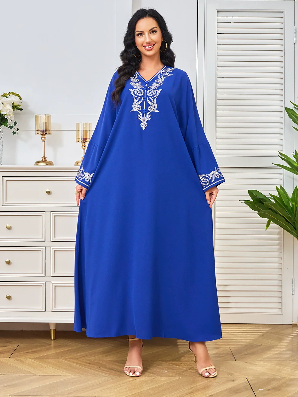 

Ближневосточный мусульманский халат, женское длинное платье, летнее Дубайское модное платье-халат с вышивкой, женское платье