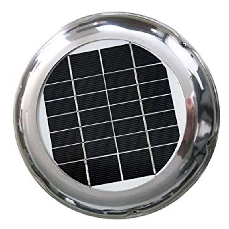 2.5W Stainless Steel Roof Solar Vent Fan Exhaust Ventilation 60CFM Waterproof Ideal for RV Boat Container Greenhouse Toilet