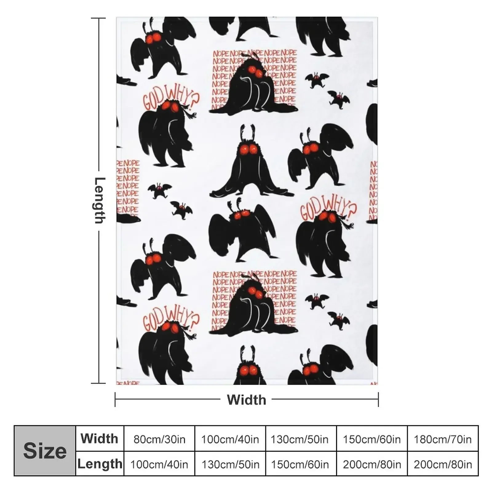 And It's Mothman! Throw Blanket couch cozy soft plush fuzzy picnic outdoor blanket