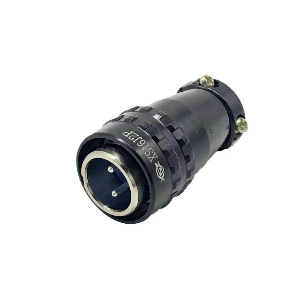 XS16 Aviation Connector Plug Socket 2 Core Black Industrial Electrical Adapter For Thermocouple Device Signal Connection Gear