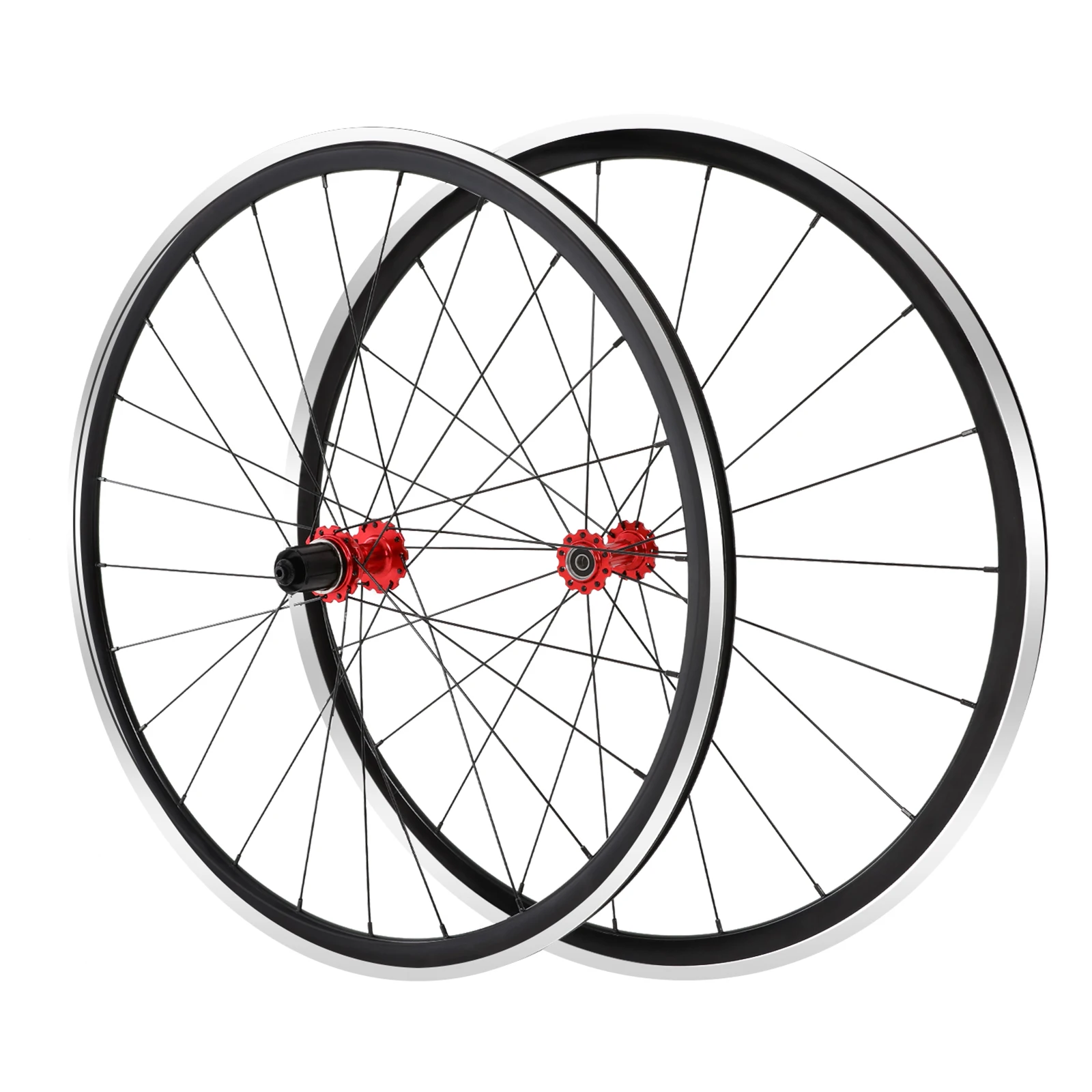 

700C Bike Wheelset C/V Brakes 661lbs Capacity Road Bike Wheels Front Rear Wheelset with 20 Front Wheel Spokes