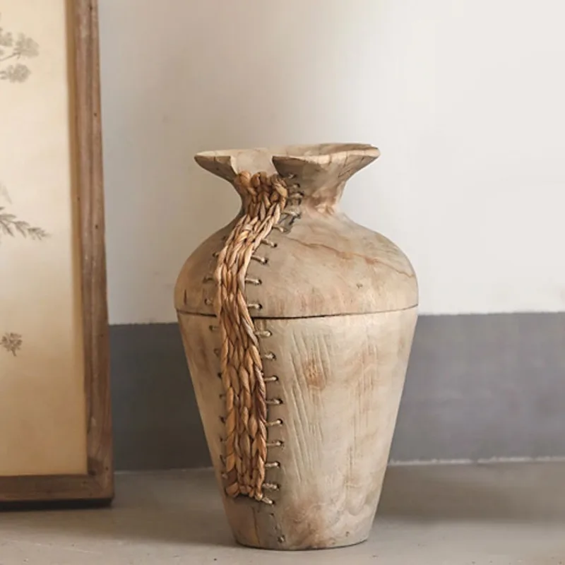 

Creative Mixed Media Flower Vase - Vintage Home Decor for Living Room Dining Room - Practical Soft Decoration for Home