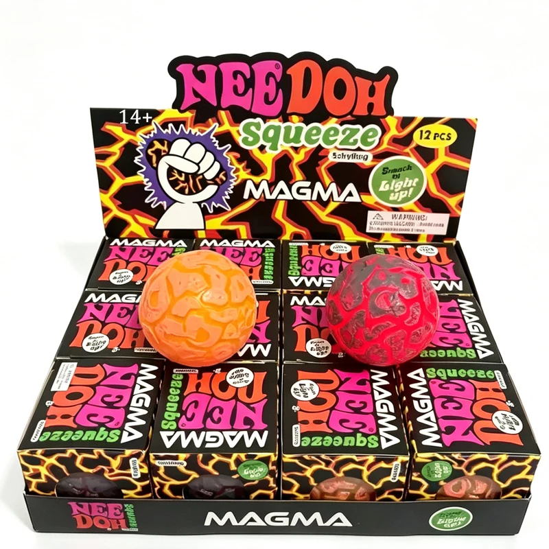 2026 New Product NeeDoh Adult Glitter Magma Ball In Stock Crunch Crunch Stress Relief Squeeze Toy Nice Toys for Adults ﻿